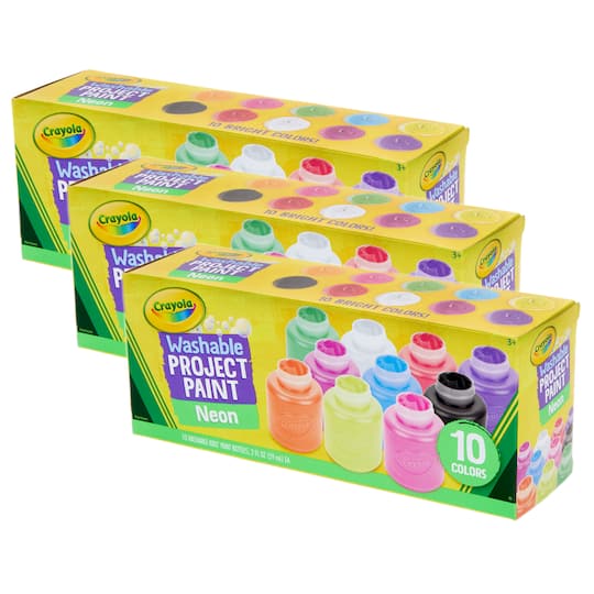 Crayola&#xAE; Neon Paint Set, 3 Packs of 10